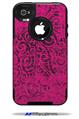 Folder Doodles Fuchsia - Decal Style Vinyl Skin fits Otterbox Commuter iPhone4/4s Case (CASE SOLD SEPARATELY)