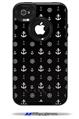 Nautical Anchors Away 02 Black - Decal Style Vinyl Skin fits Otterbox Commuter iPhone4/4s Case (CASE SOLD SEPARATELY)