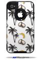 Coconuts Palm Trees and Bananas White - Decal Style Vinyl Skin fits Otterbox Commuter iPhone4/4s Case (CASE SOLD SEPARATELY)