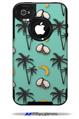 Coconuts Palm Trees and Bananas Seafoam Green - Decal Style Vinyl Skin fits Otterbox Commuter iPhone4/4s Case (CASE SOLD SEPARATELY)