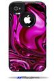 Liquid Metal Chrome Hot Pink Fuchsia - Decal Style Vinyl Skin compatible with Otterbox Commuter iPhone4/4s Case (CASE SOLD SEPARATELY)