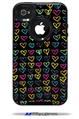 Kearas Hearts Black - Decal Style Vinyl Skin fits Otterbox Commuter iPhone4/4s Case (CASE SOLD SEPARATELY)
