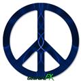 Abstract 01 Blue - Peace Sign Car Window Decal 6 x 6 inches