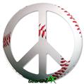 Baseball - Peace Sign Car Window Decal 6 x 6 inches