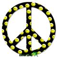 Smileys on Black - Peace Sign Car Window Decal 6 x 6 inches