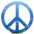 Bubbles Blue - Peace Sign Car Window Decal 6 x 6 inches