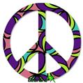 Crazy Dots 01 - Peace Sign Car Window Decal 6 x 6 inches
