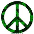 St Patricks Clover Confetti - Peace Sign Car Window Decal 6 x 6 inches