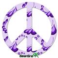 Petals Purple - Peace Sign Car Window Decal 6 x 6 inches