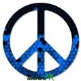 HEX Blue - Peace Sign Car Window Decal 6 x 6 inches