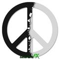 Ripped Colors Black Gray - Peace Sign Car Window Decal 6 x 6 inches
