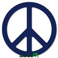 Solids Collection Navy Blue - Peace Sign Car Window Decal 6 x 6 inches