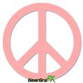 Solids Collection Pink - Peace Sign Car Window Decal 6 x 6 inches