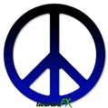Smooth Fades Blue Black - Peace Sign Car Window Decal 6 x 6 inches