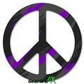 Jagged Camo Purple - Peace Sign Car Window Decal 6 x 6 inches