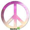Dynamic Cotton Candy Galaxy - Peace Sign Car Window Decal 6 x 6 inches