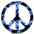 Electrify Blue - Peace Sign Car Window Decal 6 x 6 inches