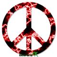 Electrify Red - Peace Sign Car Window Decal 6 x 6 inches
