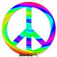 Rainbow Swirl - Peace Sign Car Window Decal 6 x 6 inches
