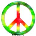 Tie Dye - Peace Sign Car Window Decal 6 x 6 inches