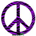 Purple Zebra - Peace Sign Car Window Decal 6 x 6 inches