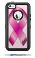 Hope Breast Cancer Pink Ribbon on Pink - Decal Style Vinyl Skin fits Otterbox Defender iPhone 5C Case (CASE SOLD SEPARATELY)