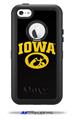 Iowa Hawkeyes Tigerhawk Oval 01 Gold on Black - Decal Style Vinyl Skin fits Otterbox Defender iPhone 5C Case (CASE SOLD SEPARATELY)