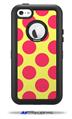 Kearas Polka Dots Pink And Yellow - Decal Style Vinyl Skin fits Otterbox Defender iPhone 5C Case (CASE SOLD SEPARATELY)
