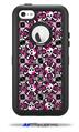 Splatter Girly Skull Pink - Decal Style Vinyl Skin fits Otterbox Defender iPhone 5C Case (CASE SOLD SEPARATELY)