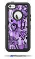 Scene Kid Sketches Purple - Decal Style Vinyl Skin fits Otterbox Defender iPhone 5C Case (CASE SOLD SEPARATELY)