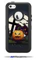 Halloween Jack O Lantern and Cemetery Kitty Cat - Decal Style Vinyl Skin fits Otterbox Defender iPhone 5C Case (CASE SOLD SEPARATELY)