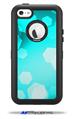 Bokeh Hex Neon Teal - Decal Style Vinyl Skin fits Otterbox Defender iPhone 5C Case (CASE SOLD SEPARATELY)