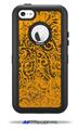 Folder Doodles Orange - Decal Style Vinyl Skin fits Otterbox Defender iPhone 5C Case (CASE SOLD SEPARATELY)