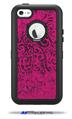 Folder Doodles Fuchsia - Decal Style Vinyl Skin fits Otterbox Defender iPhone 5C Case (CASE SOLD SEPARATELY)