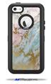 Cotton Candy Gilded Marble - Decal Style Vinyl Skin fits Otterbox Defender iPhone 5C Case (CASE SOLD SEPARATELY)