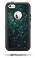 Green Starry Night - Decal Style Vinyl Skin fits Otterbox Defender iPhone 5C Case (CASE SOLD SEPARATELY)