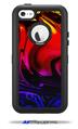 Liquid Metal Chrome Flame Hot - Decal Style Vinyl Skin compatible with Otterbox Defender iPhone 5C Case (CASE SOLD SEPARATELY)