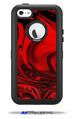 Liquid Metal Chrome Red - Decal Style Vinyl Skin compatible with Otterbox Defender iPhone 5C Case (CASE SOLD SEPARATELY)
