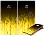 Cornhole Game Board Vinyl Skin Wrap Kit - Fire Flames Yellow fits 24x48 game boards (GAMEBOARDS NOT INCLUDED)