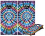 Cornhole Game Board Vinyl Skin Wrap Kit - Tie Dye Swirl 101 fits 24x48 game boards (GAMEBOARDS NOT INCLUDED)