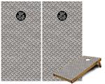 Cornhole Game Board Vinyl Skin Wrap Kit - Diamond Plate Metal 02 fits 24x48 game boards (GAMEBOARDS NOT INCLUDED)