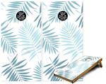 Cornhole Game Board Vinyl Skin Wrap Kit - Palms 02 Blue fits 24x48 game boards (GAMEBOARDS NOT INCLUDED)