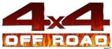 Fire Flames on Black - 4x4 Decal Bolted 13x5.5 (2 Decal Set)