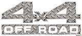 Diamond Plate Metal 02 - 4x4 Decal Bolted 13x5.5 (2 Decal Set)