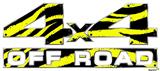 Zebra Yellow - 4x4 Decal Bolted 13x5.5 (2 Decal Set)