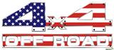 USA American Flag 01 - 4x4 Decal Bolted 13x5.5 (2 Decal Set)