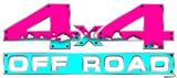 Ripped Colors Hot Pink Neon Teal - 4x4 Decal Bolted 13x5.5 (2 Decal Set)