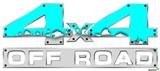 Ripped Colors Neon Teal Gray - 4x4 Decal Bolted 13x5.5 (2 Decal Set)
