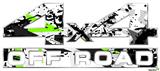 Baja 0018 Lime Green - 4x4 Decal Bolted 13x5.5 (2 Decal Set)