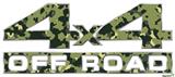 WraptorCamo Old School Camouflage Camo Army - 4x4 Decal Bolted 13x5.5 (2 Decal Set)